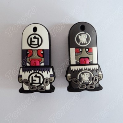 大膽創(chuàng)意的卡通風(fēng)格黑白無常U盤