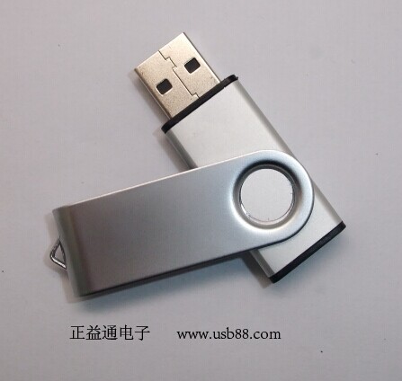 全金屬鋁質(zhì)旋轉(zhuǎn)U盤(pán)，清新簡(jiǎn)約，彰顯出用戶睿智卓越的品味。